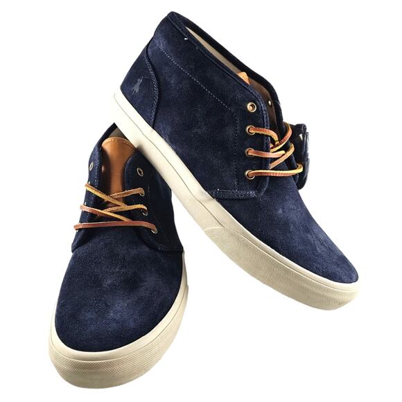 Polo Ralph Lauren Other - NWOT Polo Ralph Lauren Shoes Mens Size 13 Chukka Boots Blue Suede Keaton